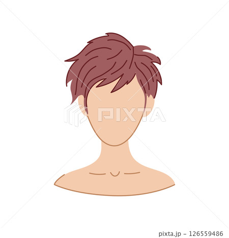ponytail hairstyles for women cartoon vector illustration 126559486