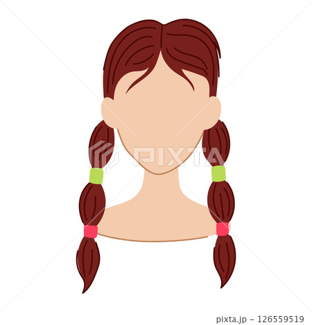 twists hairstyles for kid girl cartoon vector illustration twists hairstyles for kid girl cartoon vector illustration 126559519
