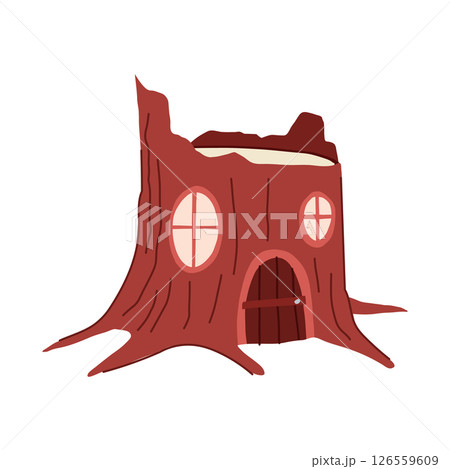 enchanted gnome house cartoon vector illustration 126559609