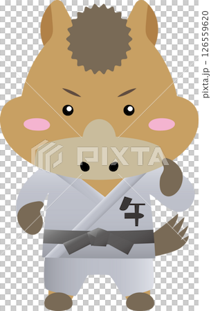 黑帶馬性格 |可愛的十二生肖素材學習武術（柔道、空手道、合氣道） 126559620