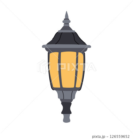 lighting exterior lamp cartoon vector illustration 126559652
