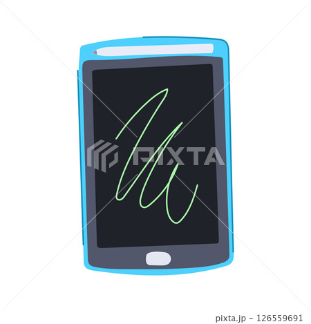 sketching digital handwriting pad cartoon vector illustration 126559691
