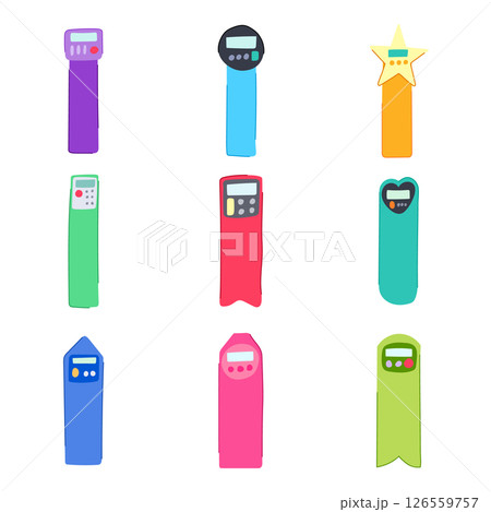 digital bookmark set cartoon vector illustration digital bookmark set cartoon vector illustration 126559757