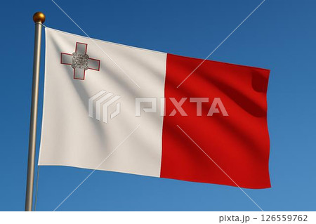 マルタ共和国　国旗 126559762