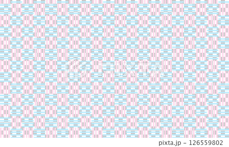 A four-sided pattern of pink and light blue lines arranged alternately in a square shape A four-sided pattern of pink and light blue lines arranged alternately in a square shape 126559802