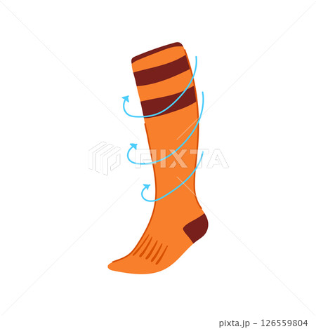 circulation compression socks cartoon vector illustration 126559804