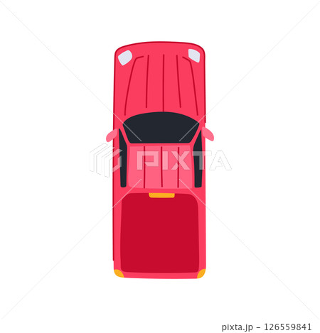 over car top view cartoon vector illustration 126559841