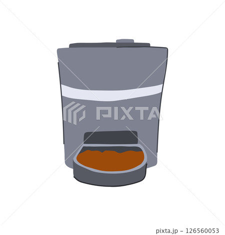 digital automatic pet feeder cartoon vector illustration 126560053