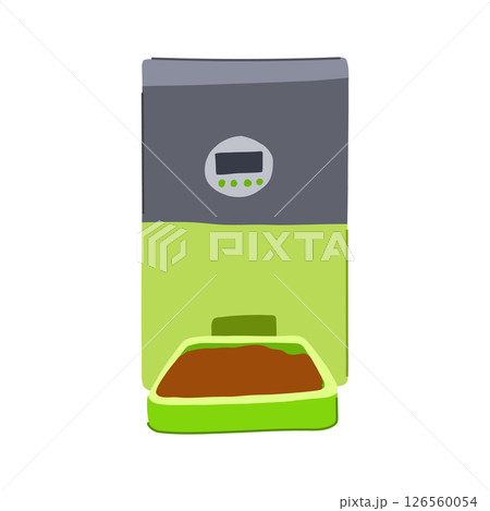 control automatic pet feeder cartoon vector illustration 126560054
