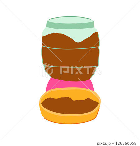 dispenser automatic pet feeder cartoon vector illustration dispenser automatic pet feeder cartoon vector illustration 126560059
