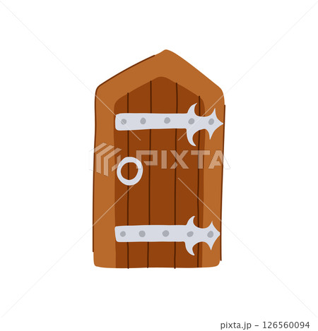 romanesque ancient medieval door cartoon vector illustration romanesque ancient medieval door cartoon vector illustration 126560094