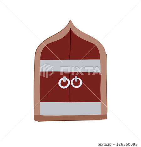 ironwork ancient medieval door cartoon vector illustration ironwork ancient medieval door cartoon vector illustration 126560095