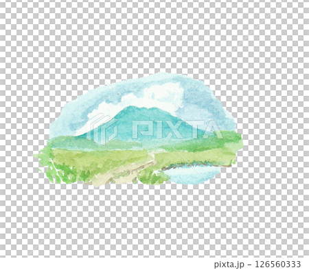 A watercolor image of Oze 126560333