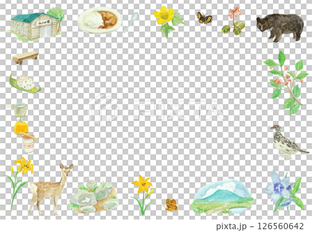 用水彩繪製的登山影像背景 用水彩繪製的登山影像背景 126560642