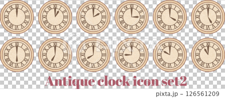古董鐘錶圖示集 2(羅馬數字,經典設計) 古董鐘錶圖示集 2(羅馬數字,經典設計) 126561209