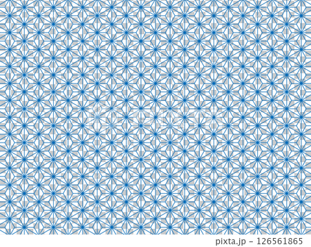 青の麻の葉の背景 青の麻の葉の背景 126561865