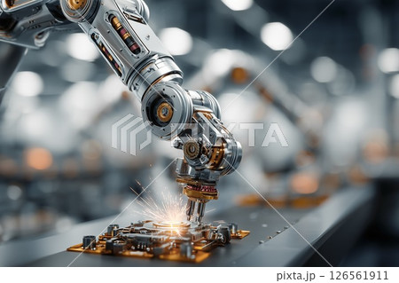 ロボットによる自動生産ライン。テクノロジーが進化するスマート工場 126561911