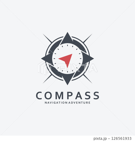 compass logo and symbol with vector concept illustration template compass logo and symbol with vector concept illustration template 126561933