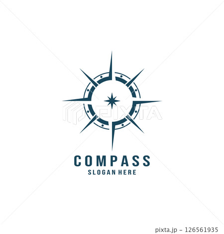 compass logo and symbol with vector concept illustration template compass logo and symbol with vector concept illustration template 126561935