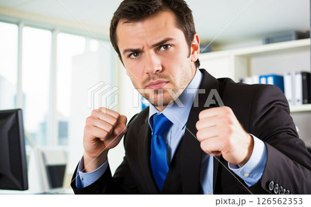 戦うビジネスマン 126562353