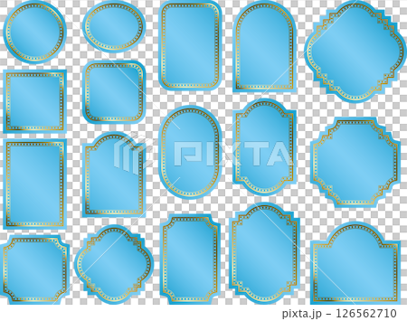 Label, round wire, 5 light blue 126562710