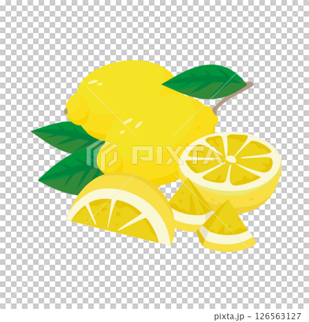 Simple vector illustration of a fresh yellow lemon. Simple vector illustration of a fresh yellow lemon. 126563127