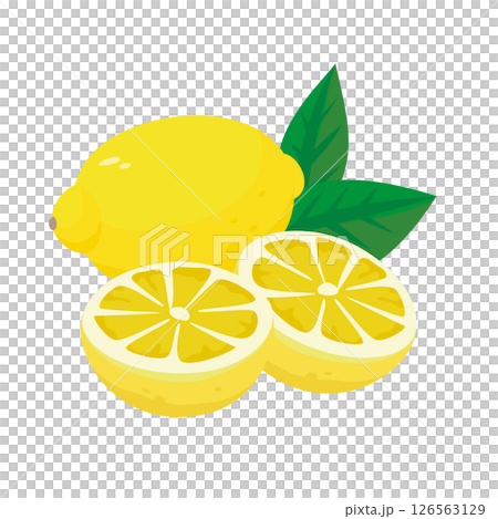 Simple vector illustration of a fresh yellow lemon. Simple vector illustration of a fresh yellow lemon. 126563129