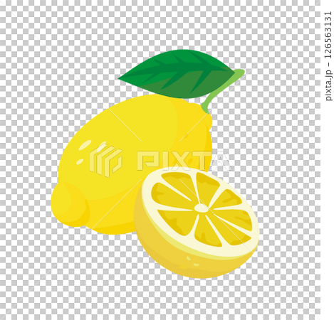 Simple vector illustration of a fresh yellow lemon. Simple vector illustration of a fresh yellow lemon. 126563131