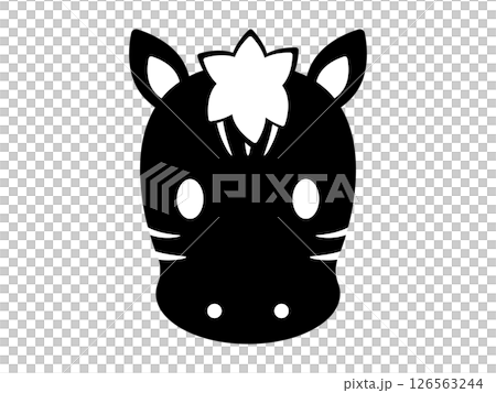 Zebra icon monochrome 126563244