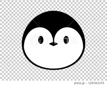 Penguin icon monochrome 126563245