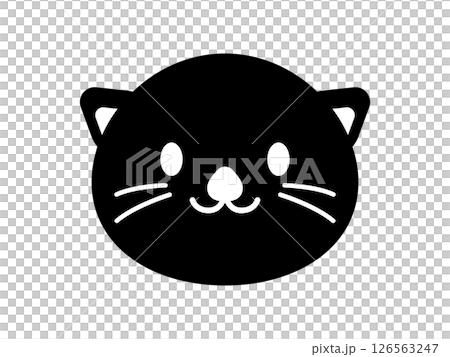 ラッコのアイコン　モノトーン 126563247