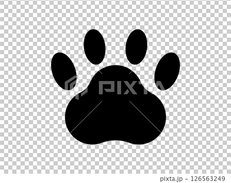 Cat paw icon monotone 126563249