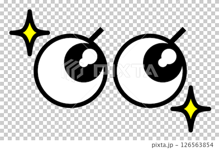 閃閃發光的大眼睛的眼球插圖 閃閃發光的大眼睛的眼球插圖 126563854