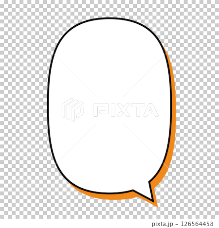Simple speech bubble illustration, vertical Simple speech bubble illustration, vertical 126564458