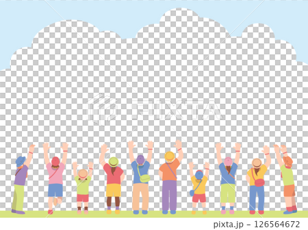 Frame of many people enjoying outdoor live concerts and festivals 126564672