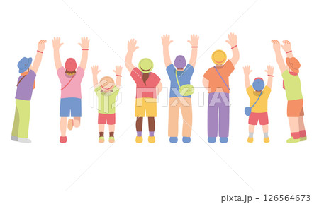 野外ライブ・コンサート・フェスを楽しむ大勢の人物達 野外ライブ・コンサート・フェスを楽しむ大勢の人物達 126564673