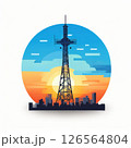 the AI Image Generator, Telecommunication Tower Against a Scenic 126564804