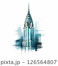 the AI Image Generator, Futuristic Skyscraper at Night with Urban Skyline 126564807