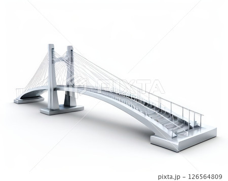 the AI Image Generator, Modern Suspension Bridge Against 126564809
