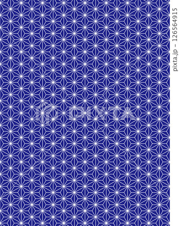 紺の麻の葉の背景 126564915