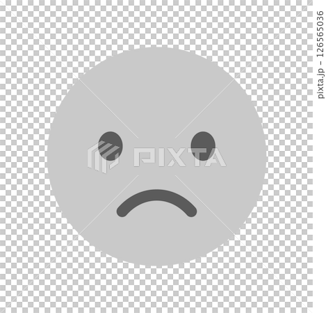 への字口でムッとした顔のシンプルな絵文字 - 不満や困惑の感情や低評価のイメージ素材 への字口でムッとした顔のシンプルな絵文字 - 不満や困惑の感情や低評価のイメージ素材 126565036