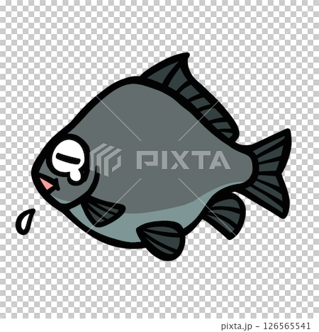 悲傷的鯽魚的簡單插圖 126565541