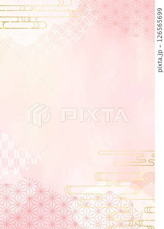 ピンク 和柄 背景 縦 ピンク 和柄 背景 縦 126565699