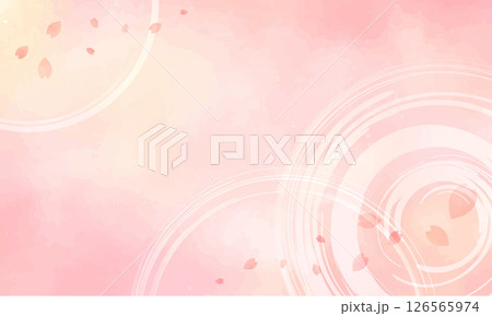 春・桜・花びら ピンク 和柄 水彩風 背景 春・桜・花びら ピンク 和柄 水彩風 背景 126565974