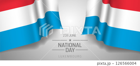 Luxembourg happy national day greeting card, banner with template text vector illustration 126566004
