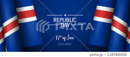 Iceland republic day vector banner, greeting card Iceland republic day vector banner, greeting card 126566008
