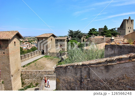 フランス 歴史的城塞都市カルカッソンヌの城壁 フランス 歴史的城塞都市カルカッソンヌの城壁 126566248