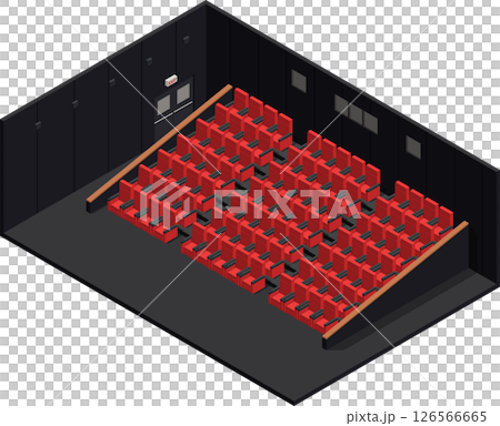 Isometric cinema theater interior 126566665