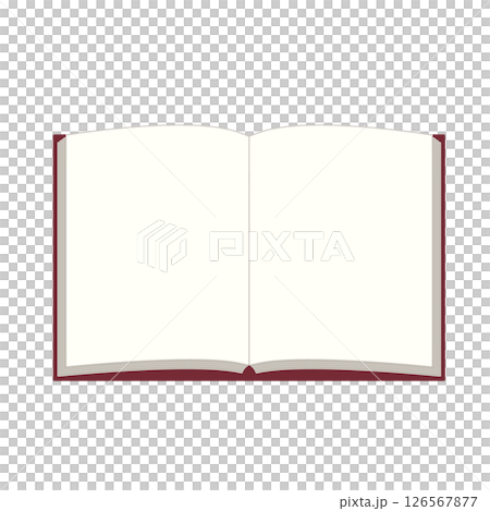 開啟的書插畫素材,雙頁跨頁,簡單 開啟的書插畫素材,雙頁跨頁,簡單 126567877