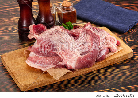 Raw fresh pork meat piece Raw fresh pork meat piece 126568208